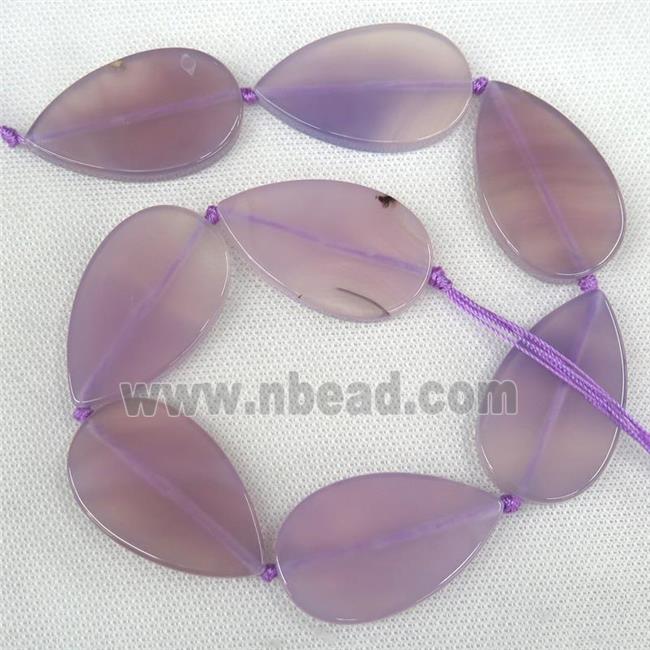 purple Agate Beads, teardrop, dye