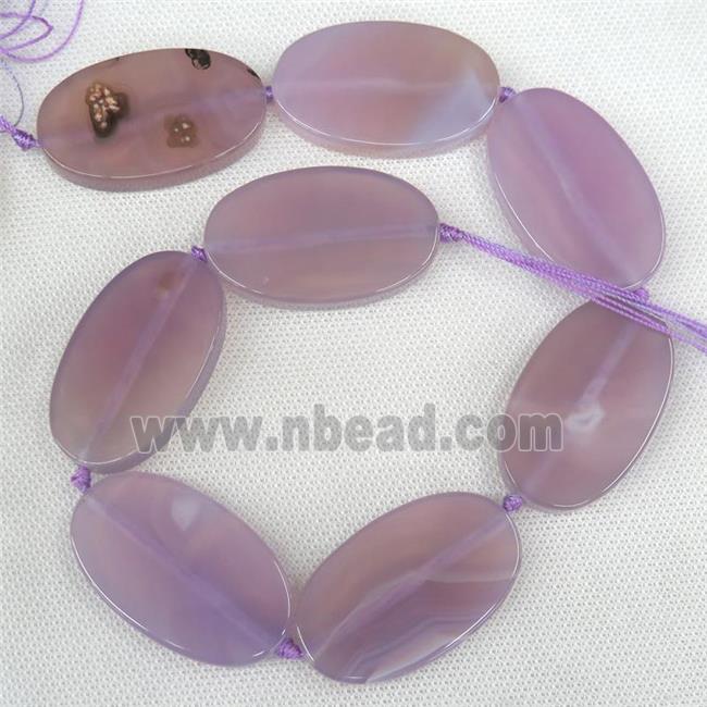 purple Agate Beads, oval, dye