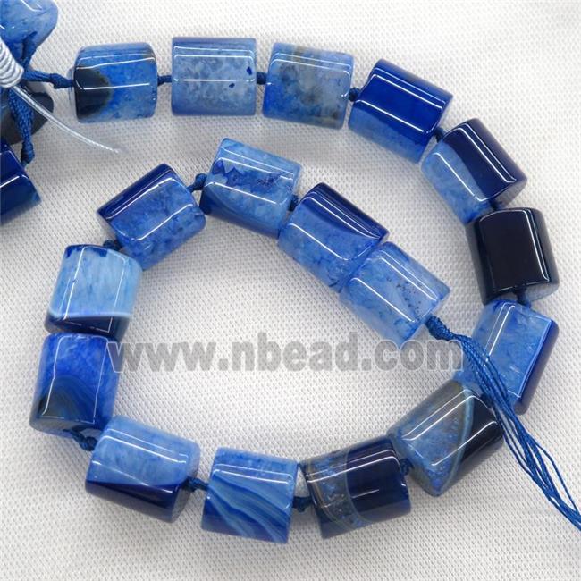 skyblue Druzy Agate column beads