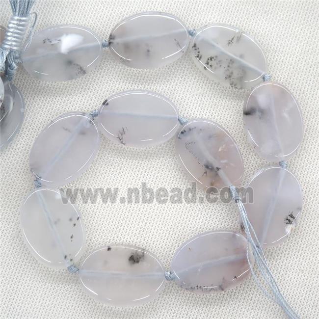 blue Chalcedony Agate oval beads