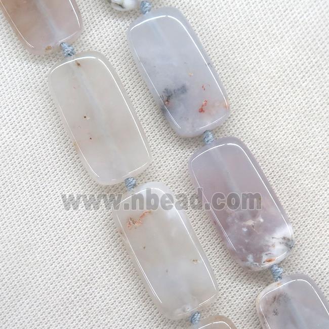 Cherry Agate Beads, rectangle