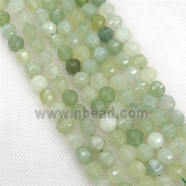 Chinese New Mountain Jade Beads, faceted round