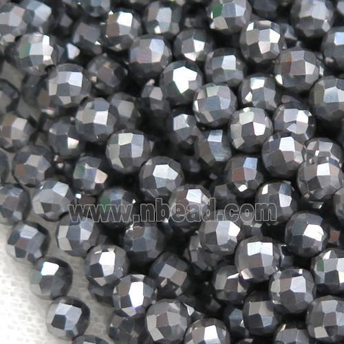 faceted round Terahertz Stone Beads