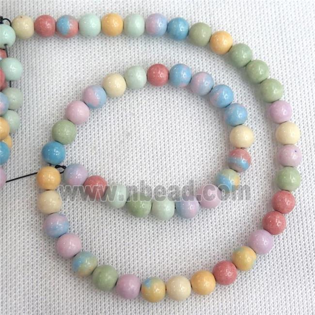 round Alashan Agate beads