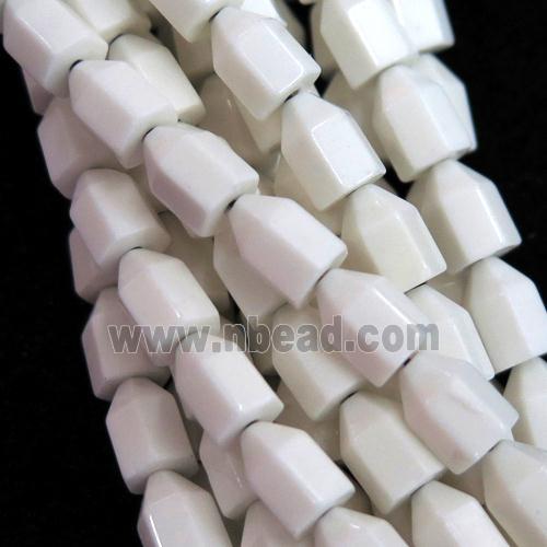 white Oxidative Agate bullet beads