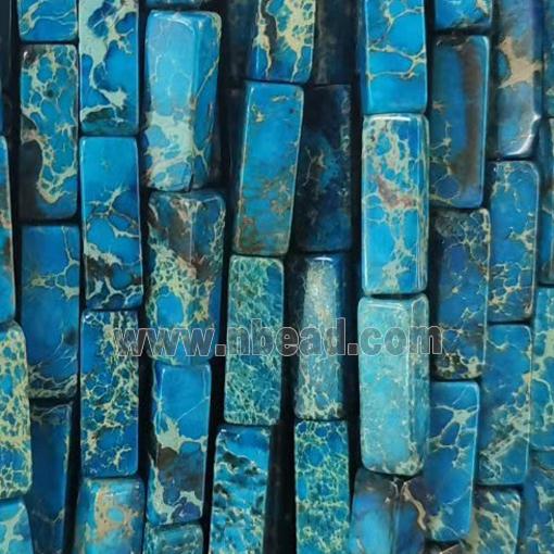 blue Imperial Jasper tube beads