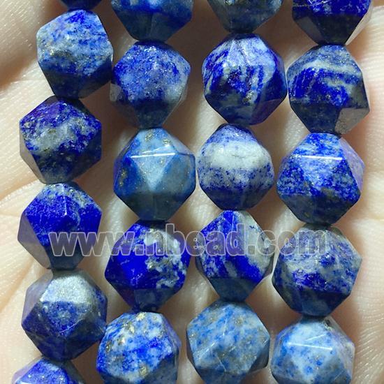 blue Lapis Lazuli beads, faceted round