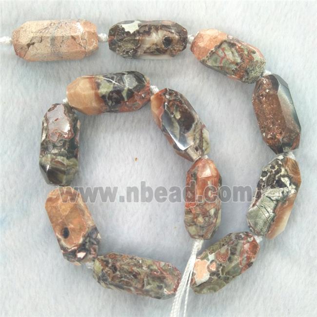 natural color Ocean Jasper beads, faceted rice