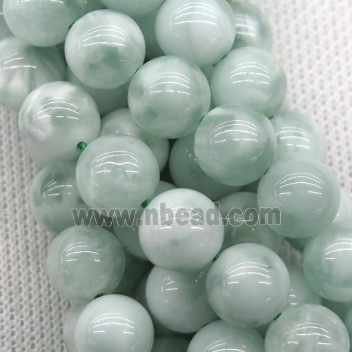 Natural Green Snowflake Angelite Smooth Round