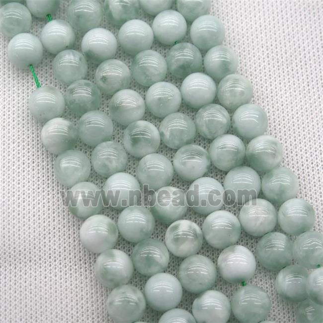 Natural Green Snowflake Angelite Smooth Round