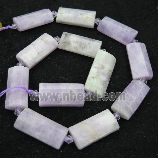 Kunzite Beads, faceted rectangle