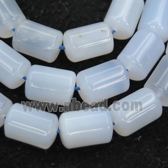 blue Chalcedony cylinder beads