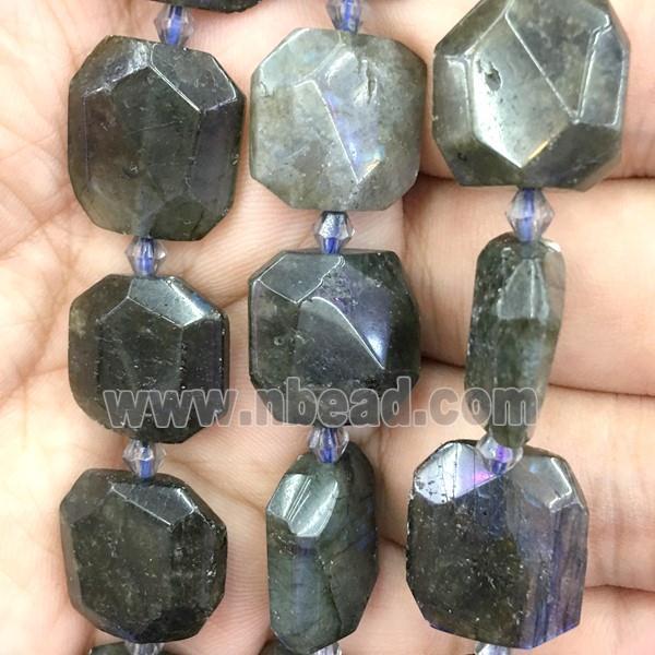 Labradorite square beads