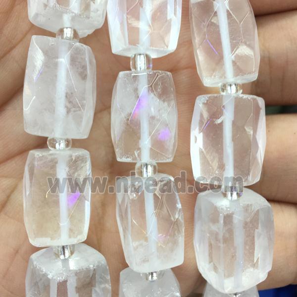 Clear Quartz Beads, faceted Cuboid