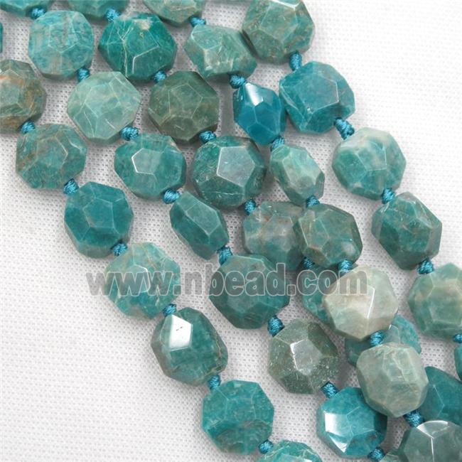 gree Russian Amazonite Beads, faceted freeform