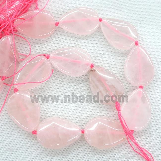 Rose Quartz teardrop beads