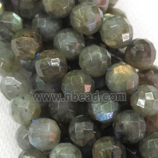 faceted round Labradorite Beads