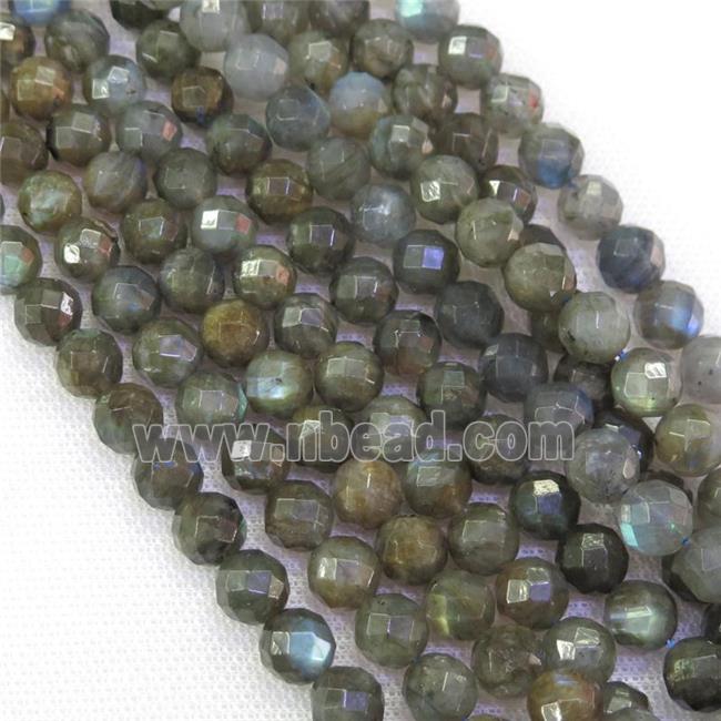 faceted round Labradorite Beads