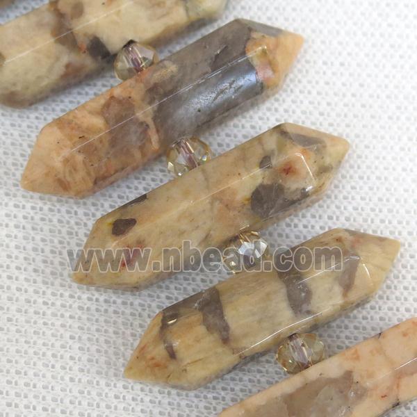 Australian Zebra Jasper bullet beads