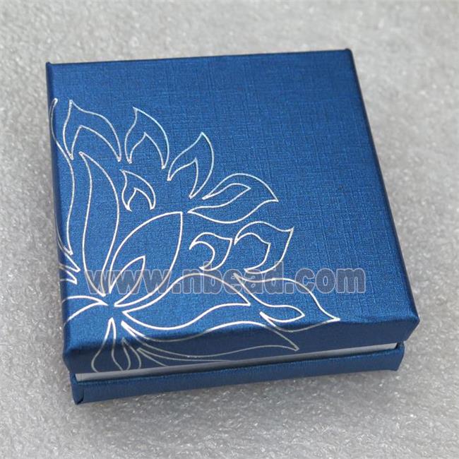 paper jewelry box for bracelet, blue