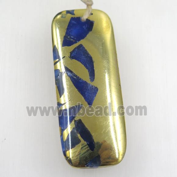 blue Lapis rectangle pendant