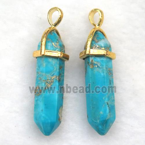 blue Imperial Jasper bullet pendant