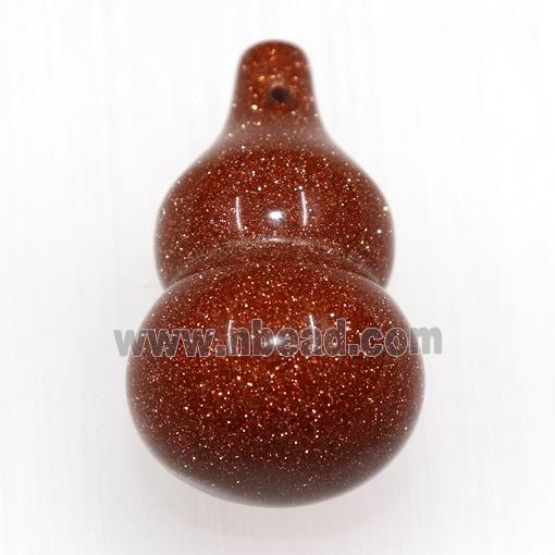 gold sand stone pendants, gourd