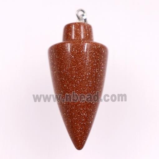 gold sandstone pendants, bullet