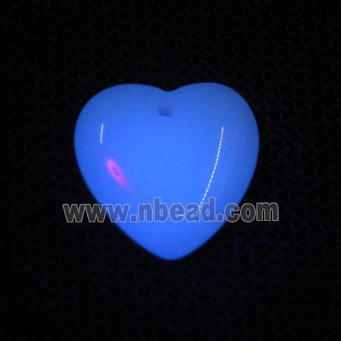 noctilucent stone heart pendants, mixed