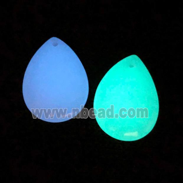 noctilucent stone teardrop pendants, mixed