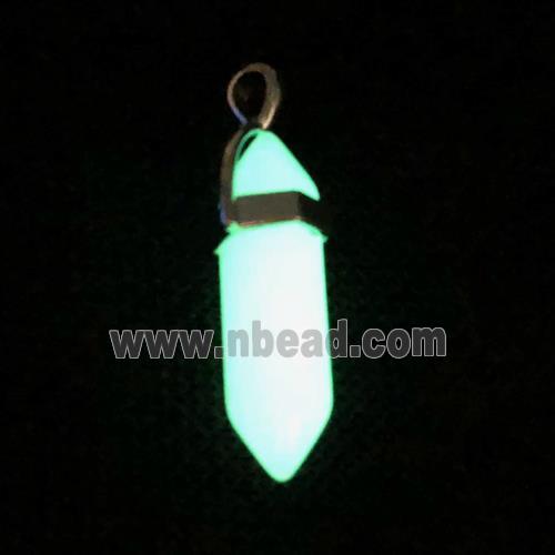 noctilucent stone bullet pendants, mixed