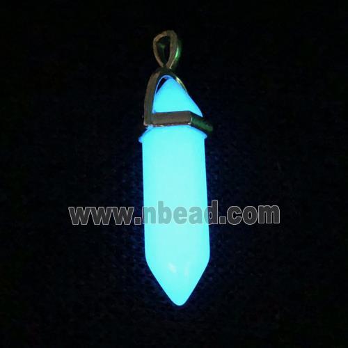 noctilucent stone bullet pendants, mixed