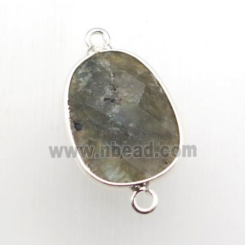 Labradorite teardrop connector