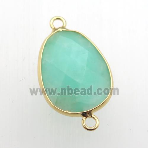 green Jasper teardrop connector