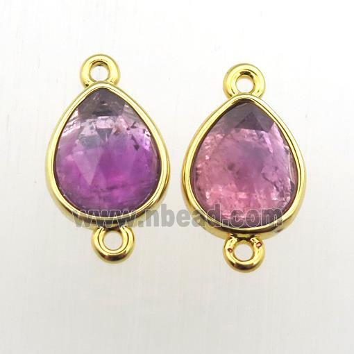 Amethyst teardrop connector