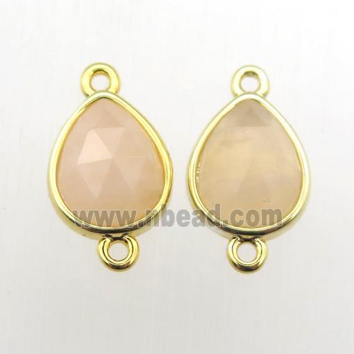 yellow MoonStone teardrop connector