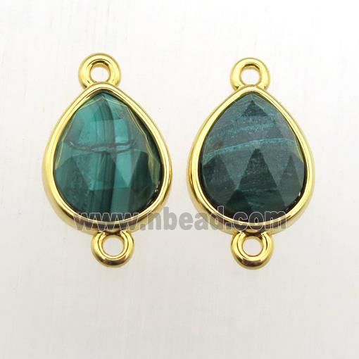 green Malachite teardrop connector