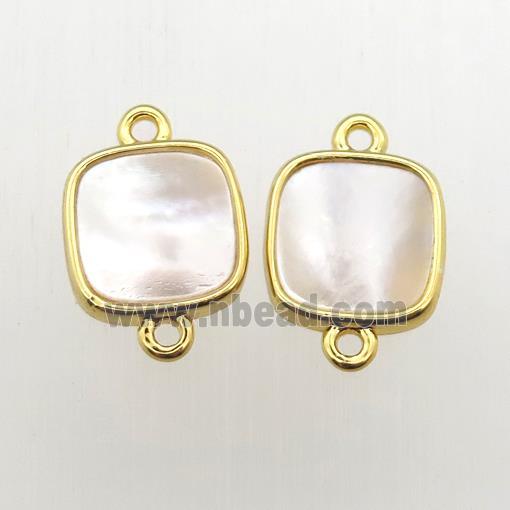 white Pearlized Shell square connector