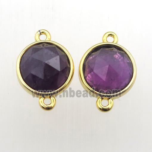 purple Amethyst circle connector