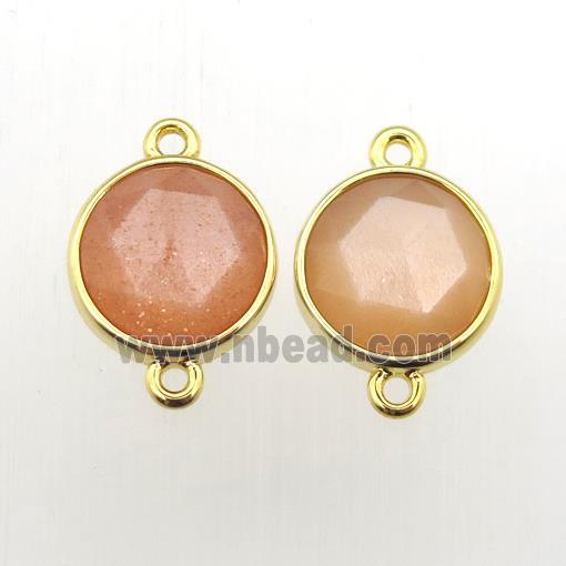 peach SunStone circle connector