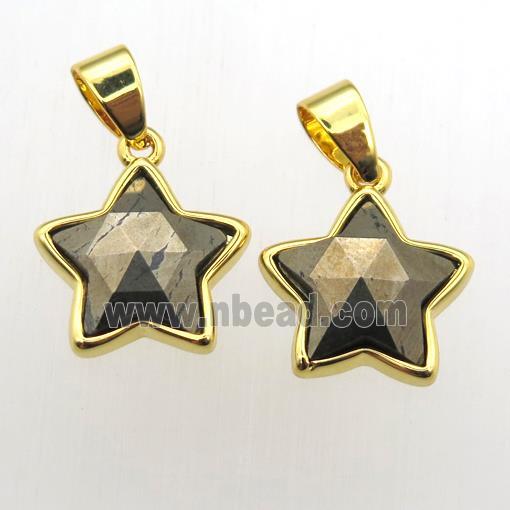 Pyrite star pendant