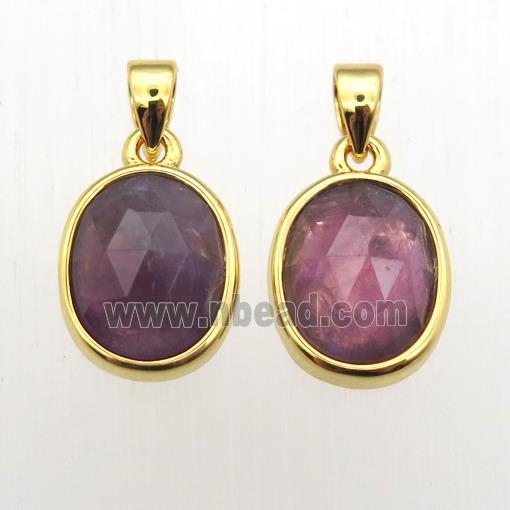 Amethyst oval pendant