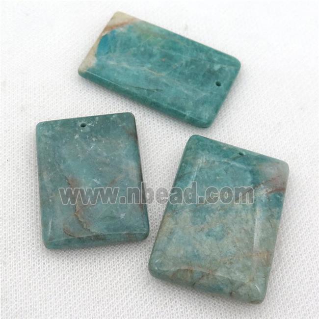 green Amazonite pendants, rectangle