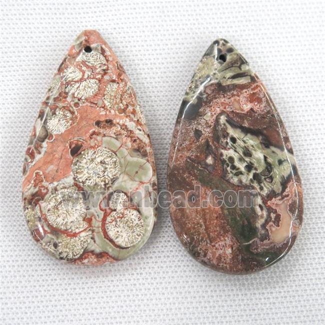 Ocean Jasper teardrop pendants