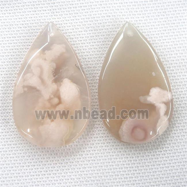 Cherry Agate pendants, teardrop