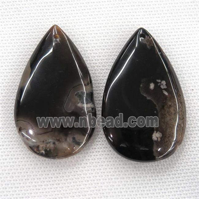 black Cherry Agate teardrop ndants