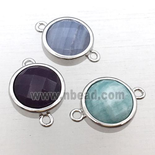 mixed Gemstone circle connector