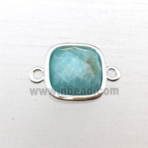 green Amazonite square connector