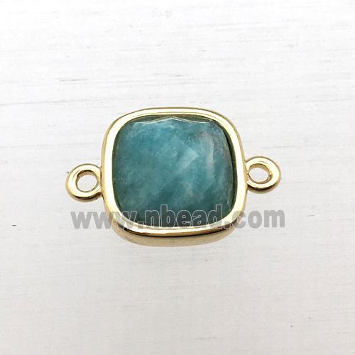 green Amazonite square connector