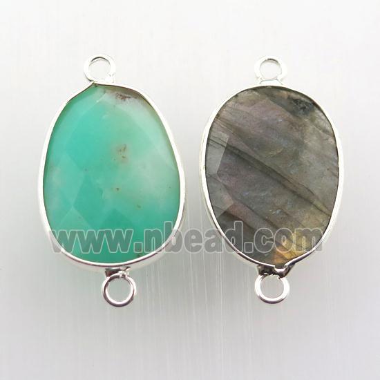 mix Gemstone teardrop connector